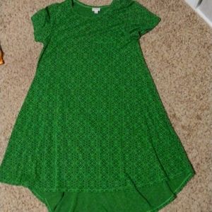Bright Green LuLaRoe Asymmetrical Cut Dress